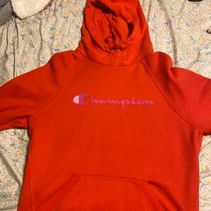 Champion sweatshirt with hood. Size medium.